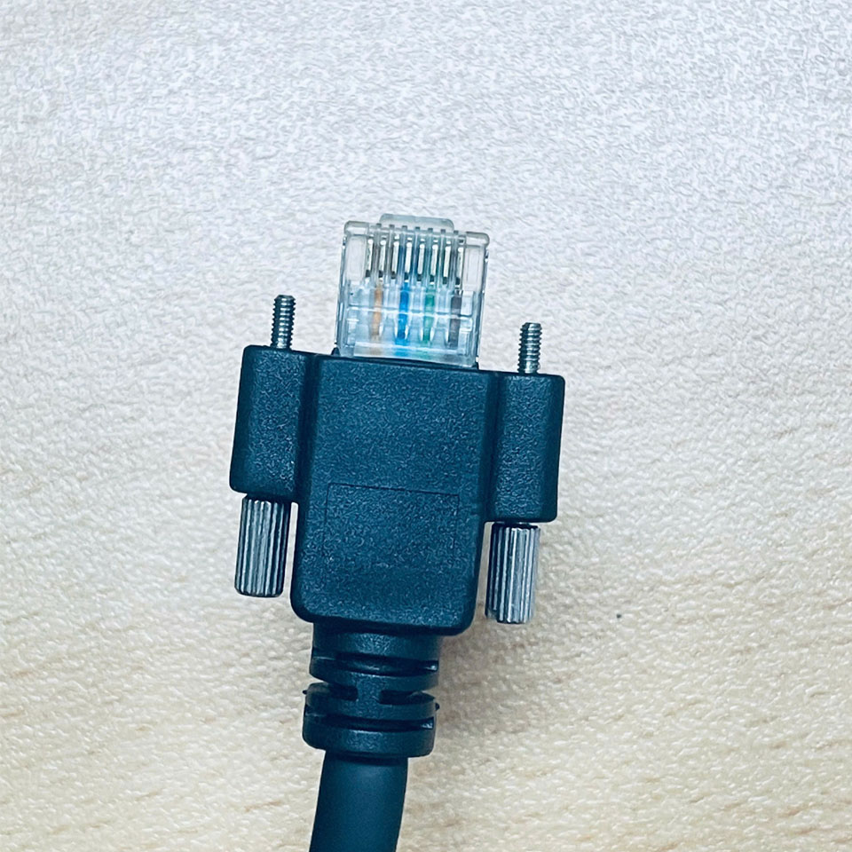 Cáp Mạng Công Nghiệp Có Khóa Vít RJ45 Ethernet GigE Cat6 S/STP Screw Locking Dài 5M For Basler Cameras