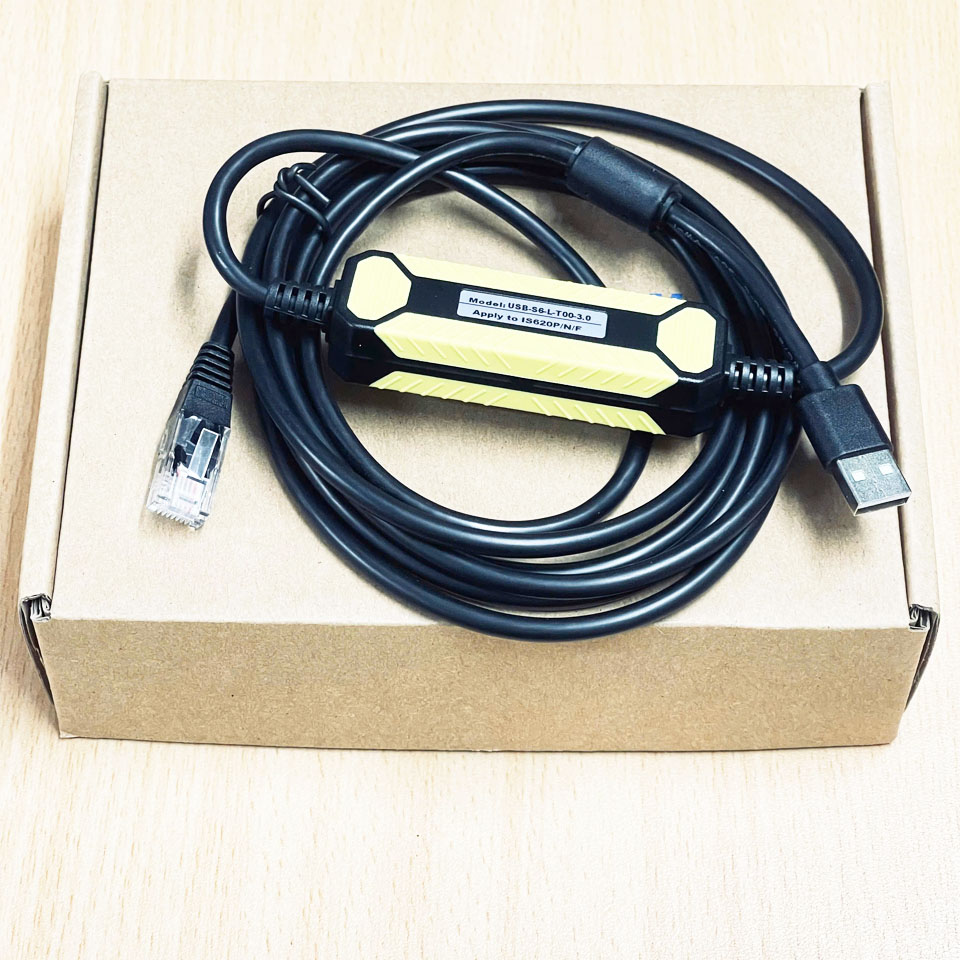 Cáp Lập Trình USB-S6-L-T00-3.0 AMSAMOTION Dài 2.5M Cable CH340 Chip USB TTL RS232 to RJ45 For Inovance IS620P/N/F 600P SV660N SV630P CN3 Series Servo Connect Witch Computer Download/Upload Data