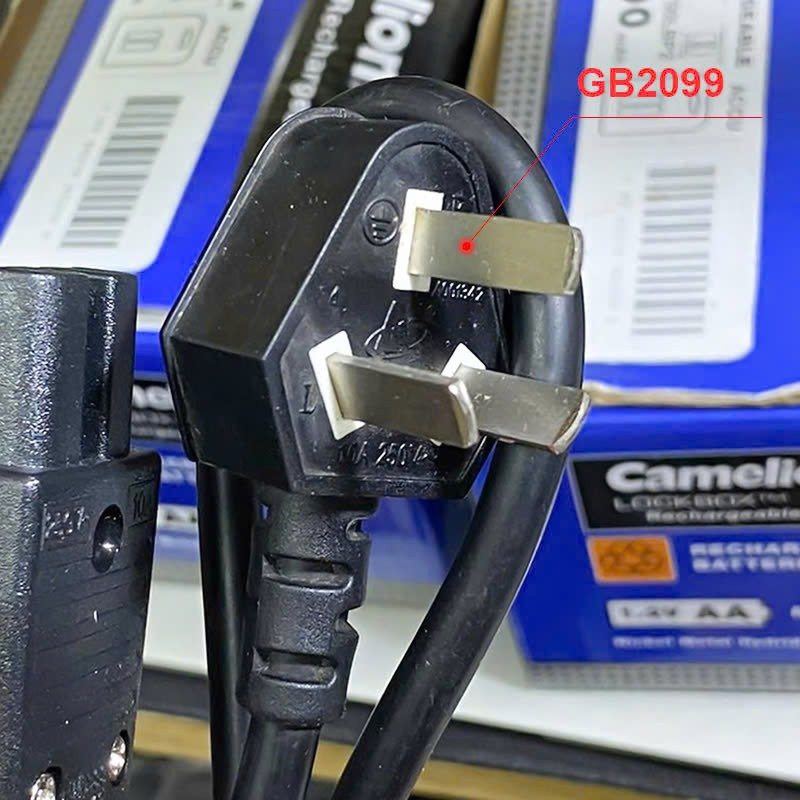 Dây Nguồn 3 chân chéo tam giác C15 Australia & China AC Power Cord AS3112 IEC60320 IEC C15 10A 250V 3X1.0mm