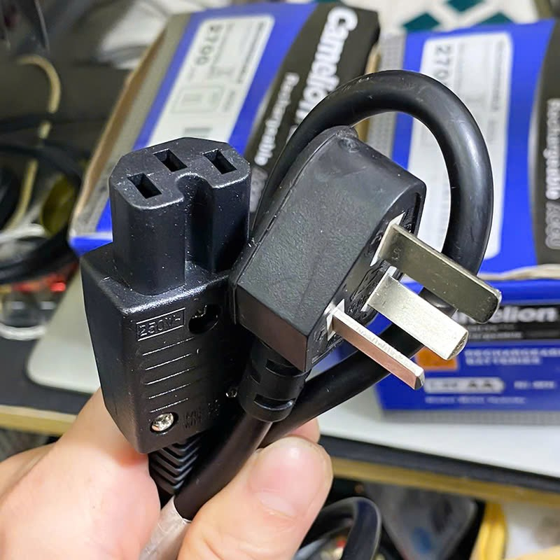 Dây Nguồn 3 chân chéo tam giác C15 Australia & China AC Power Cord AS3112 IEC60320 IEC C15 10A 250V 3X1.0mm