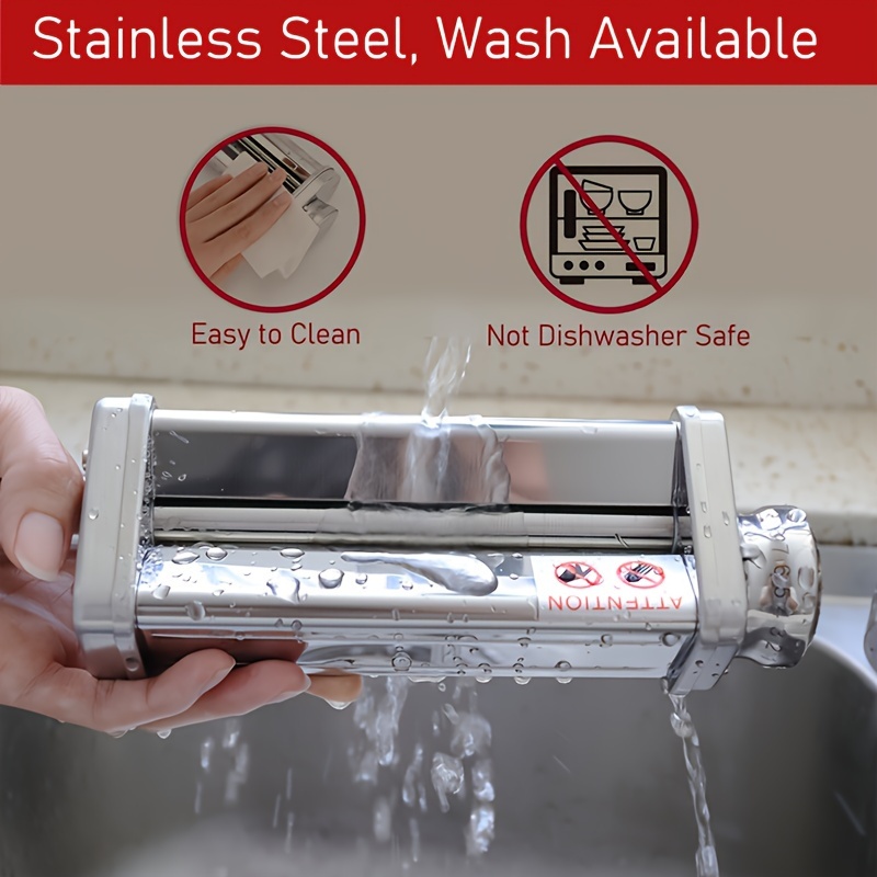 Phụ kiện máy làm mì ống cho máy trộn đứng KitchenAid Phụ kiện thép không gỉ Máy cán mì ống, Máy cắt mì spaghetti và Máy cắt mì fettuccine phù hợp với tất cả máy trộn đứng KitchenAid gia dụng
