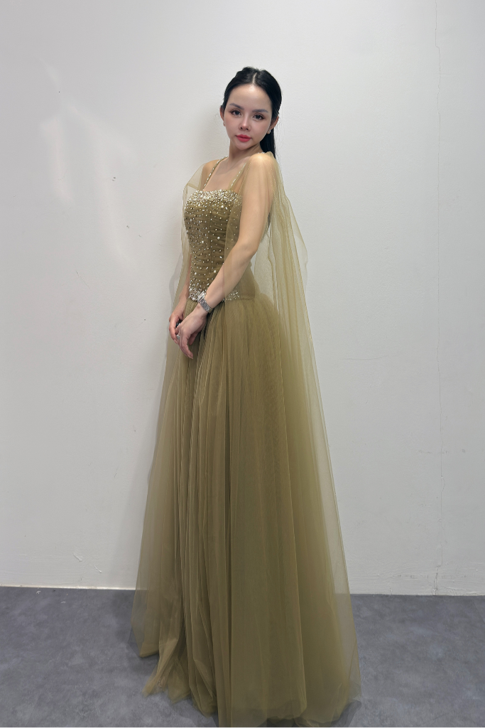 Váy Xoè Corset Tay Voan