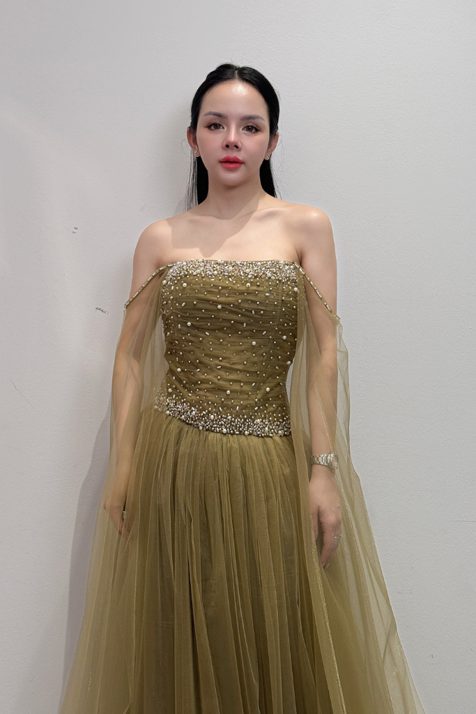 Váy Xoè Corset Tay Voan