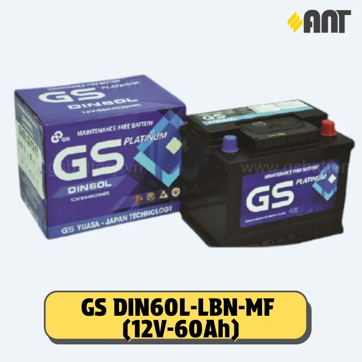 Ắc quy GS DIN60L LBN-MF (Giá áp dụng cho đổi bình cũ, giá bình mới 1.703.000Đ)