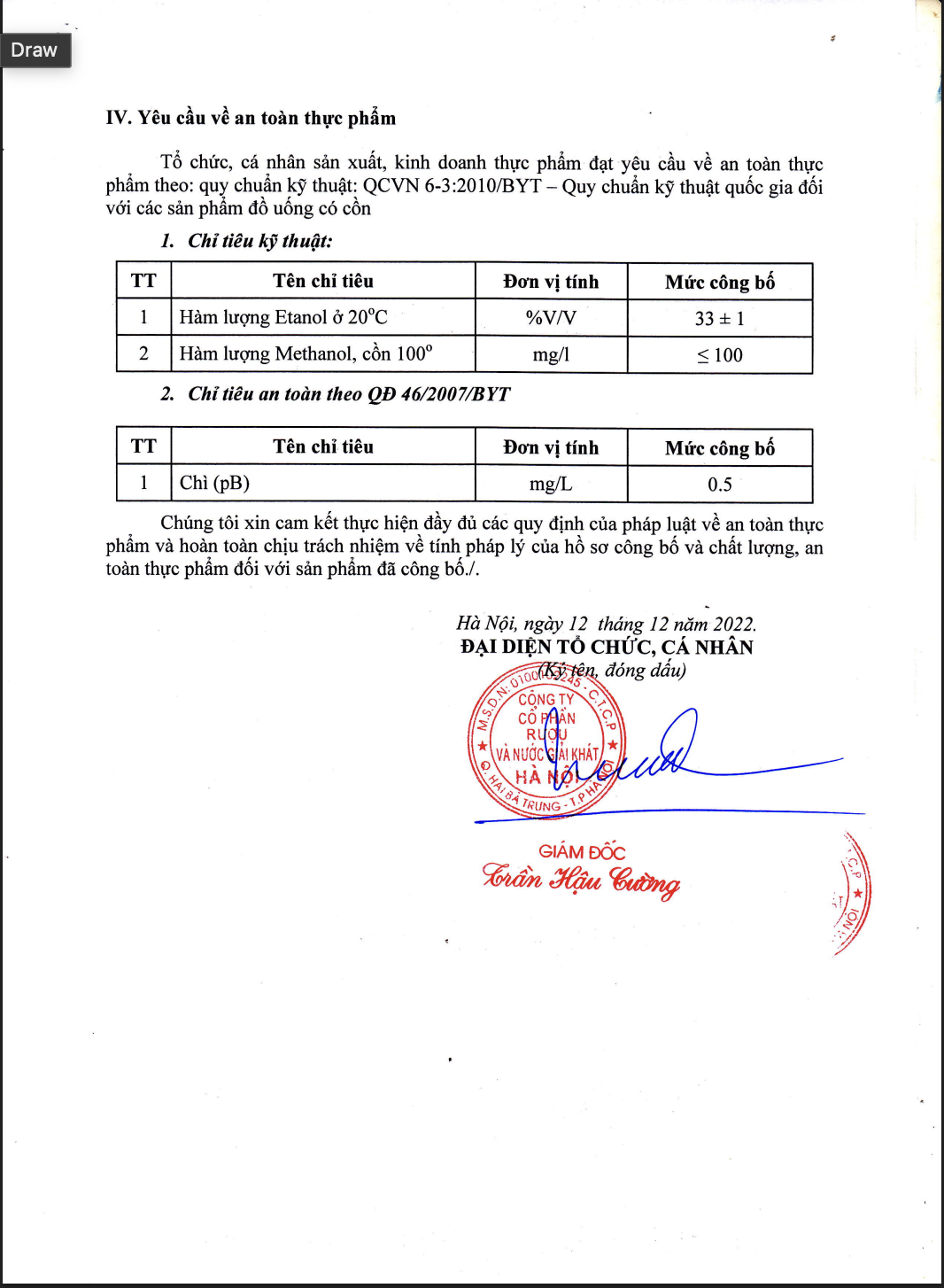 Rượu Vodka Hà Nội Premium HALICO nồng độ 33% chai 500ml không kèm hộp