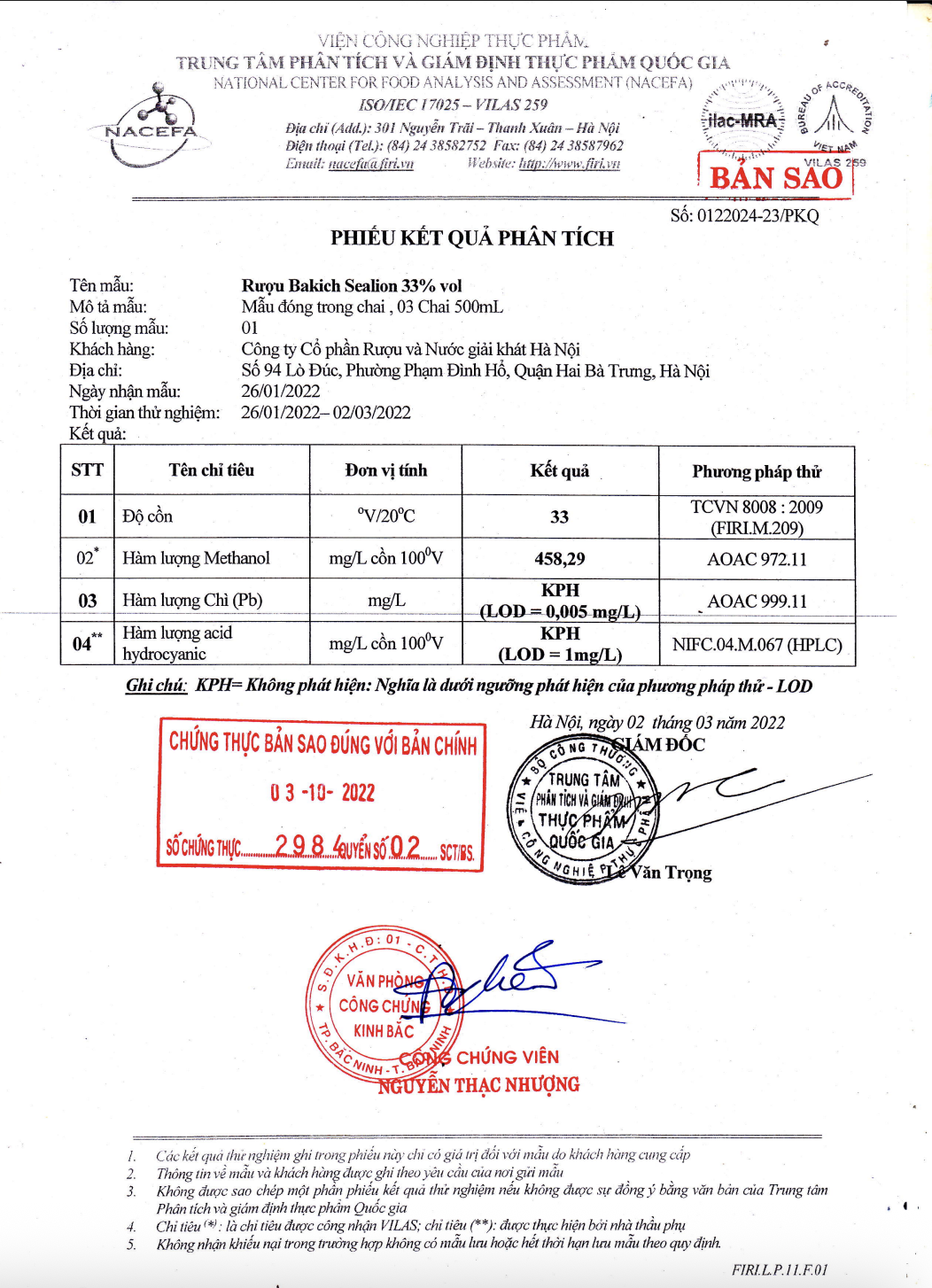 Rượu Ba kích Sealion nồng độ 33% đóng chai thuỷ tinh 500ml không kèm hộp