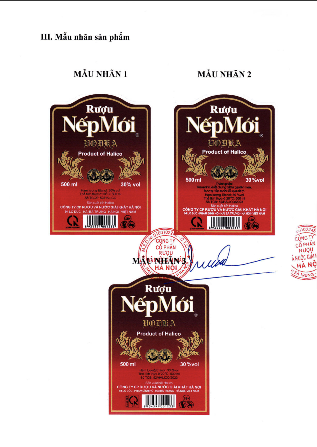 Rượu Nếp Mới HALICO nồng độ 30% HALICO chai 500ml không kèm hộp