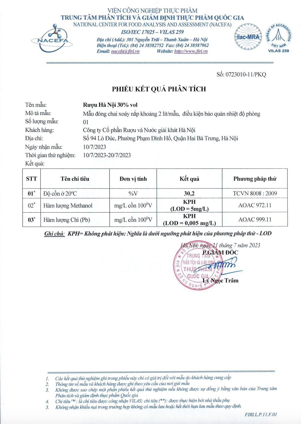 Rượu Hà Nội HALICO nồng độ 30% can PE 4l không kèm hộp