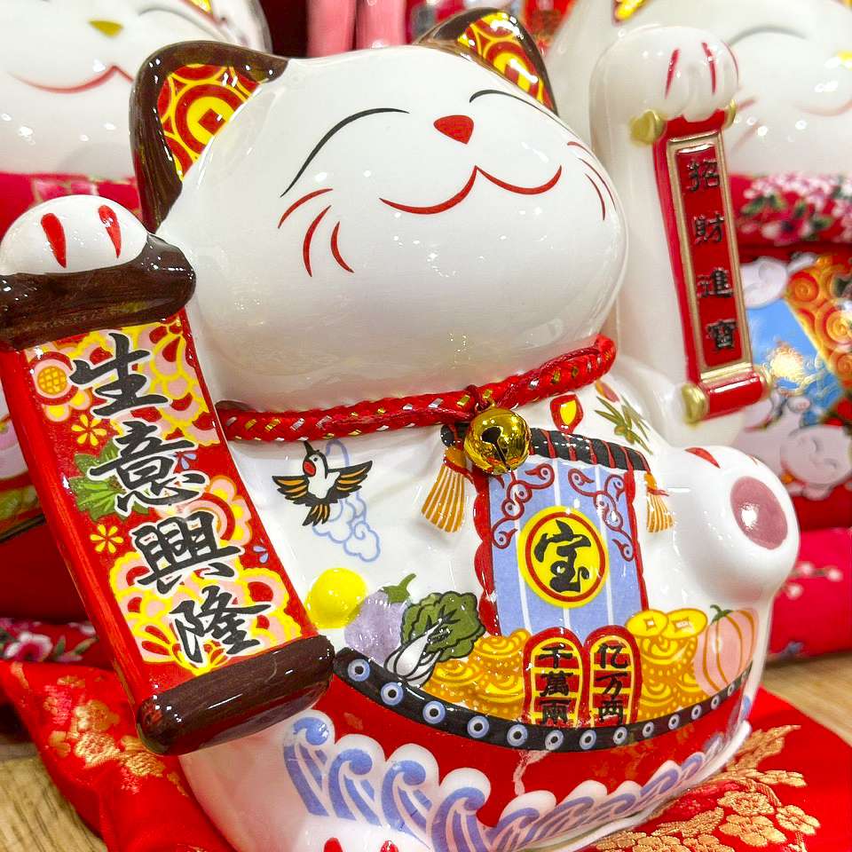 Mèo vẫy tay Vận May Như Ý – 14cm