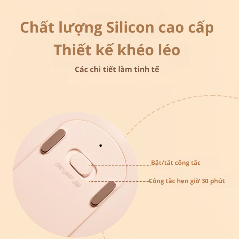 Đèn ngủ silicon đa màu Thỏ Mập dễ thương