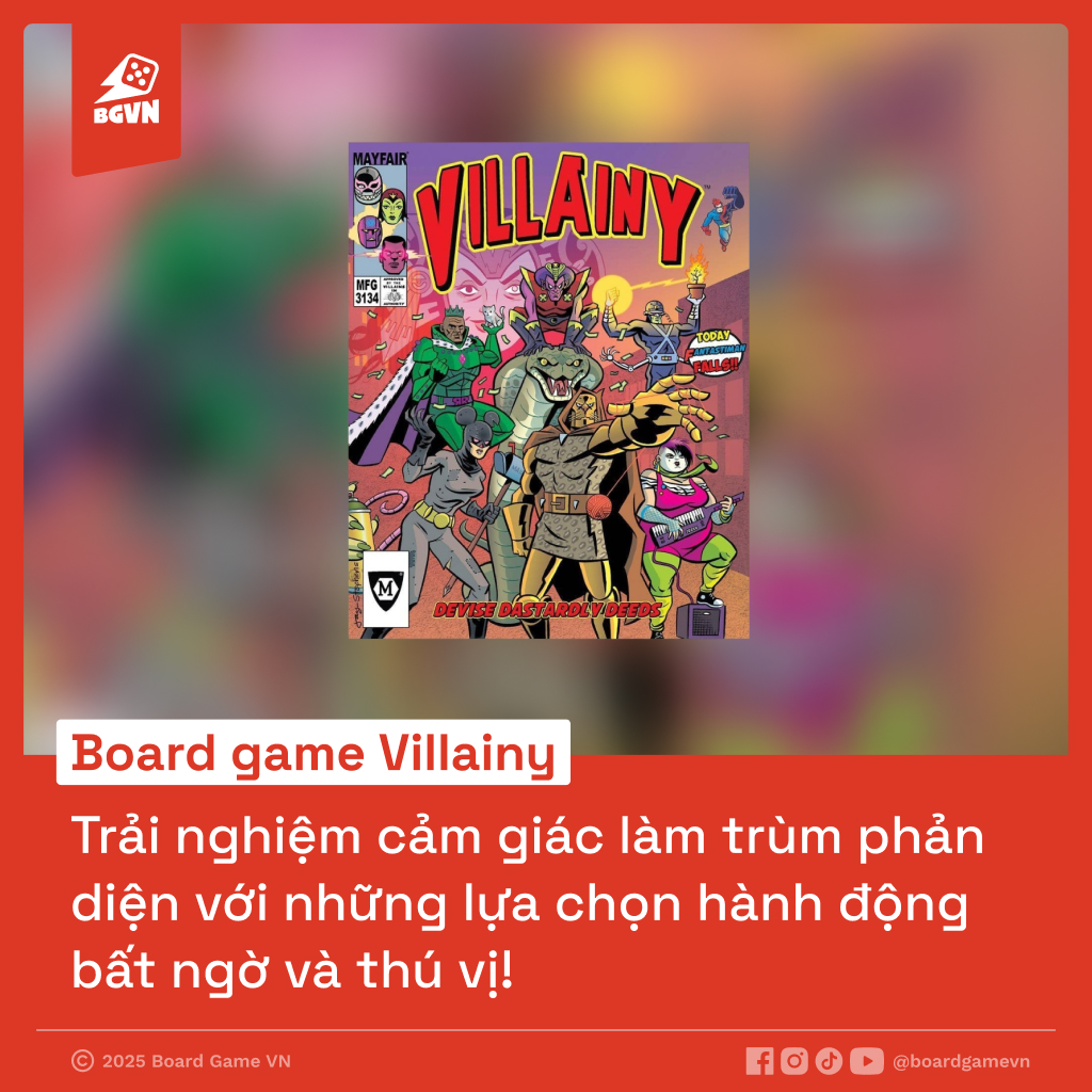 Giới thiệu board game Villainy - Thực hiện kế hoạch đen tối, cười thả ga, đánh bại siêu anh hùng!