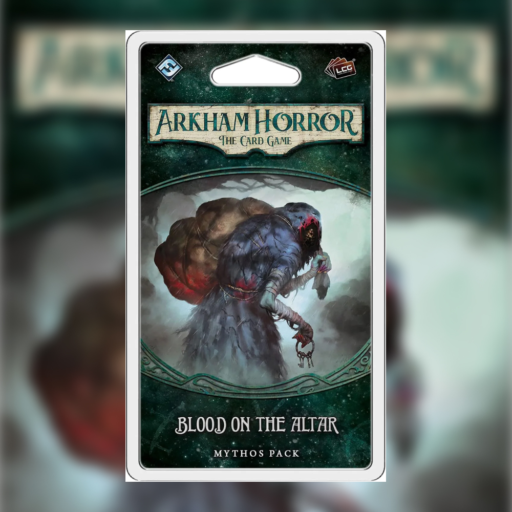 Fantasy Flight Games Arkham Horror The Card Game Blood on the Altar MYTHOS PACK - Unearth the Secrets of Dunwich! Cooperative Living Card Game, Ages 14+, 1-4 Players, 1-2 Hour Playtime