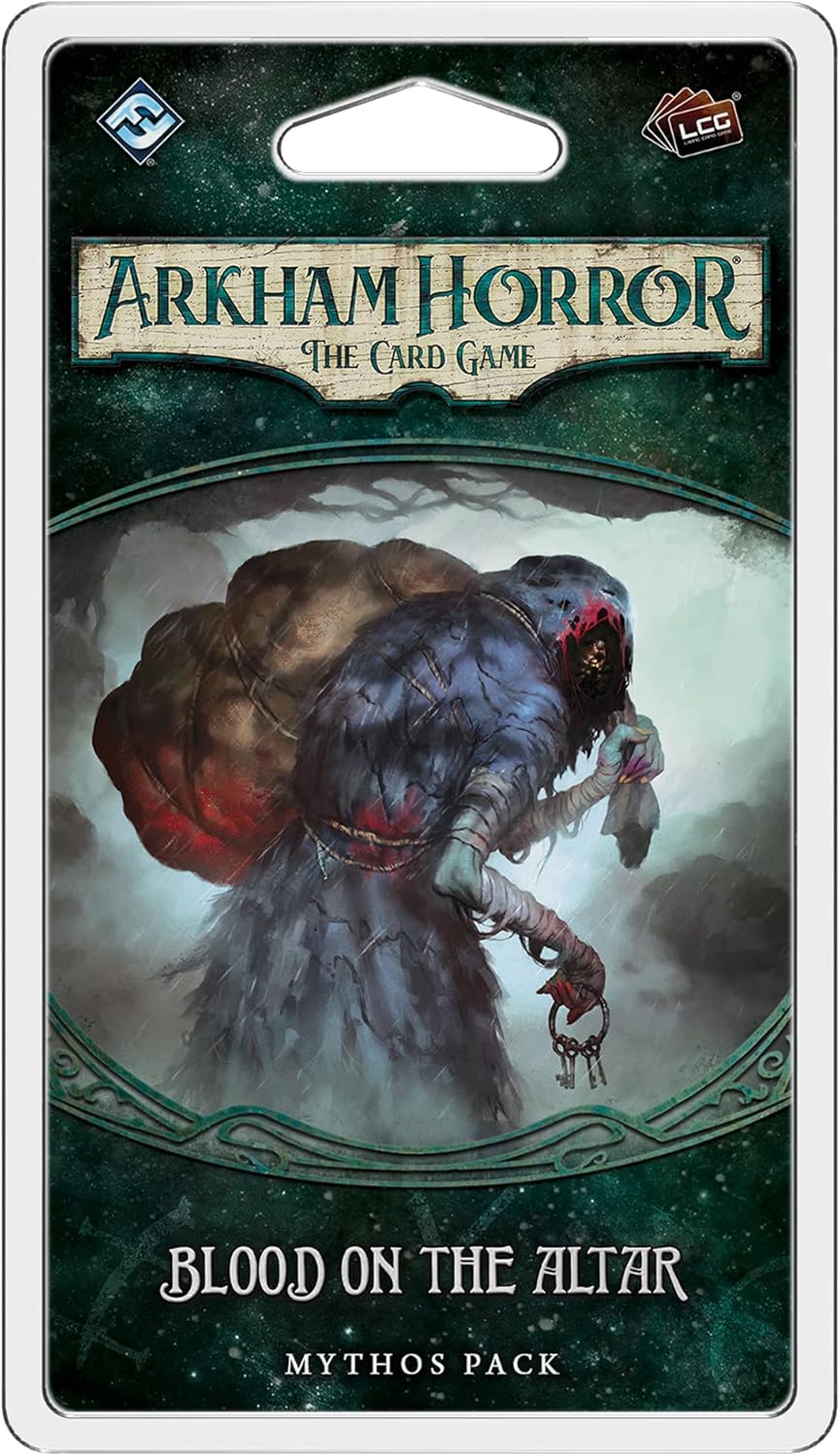 Fantasy Flight Games Arkham Horror The Card Game Blood on the Altar MYTHOS PACK - Unearth the Secrets of Dunwich! Cooperative Living Card Game, Ages 14+, 1-4 Players, 1-2 Hour Playtime