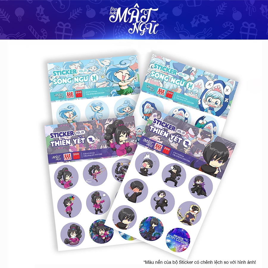 Bộ Sticker Lớp Học Mật Ngữ Vol.01 (12 mẫu) - Board Game VN