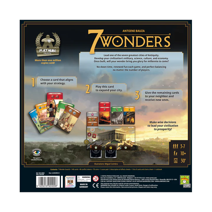 [Hàng mới về] 7 Wonders | Xây dựng văn minh cổ đại | Board game chiến thuật đỉnh cao