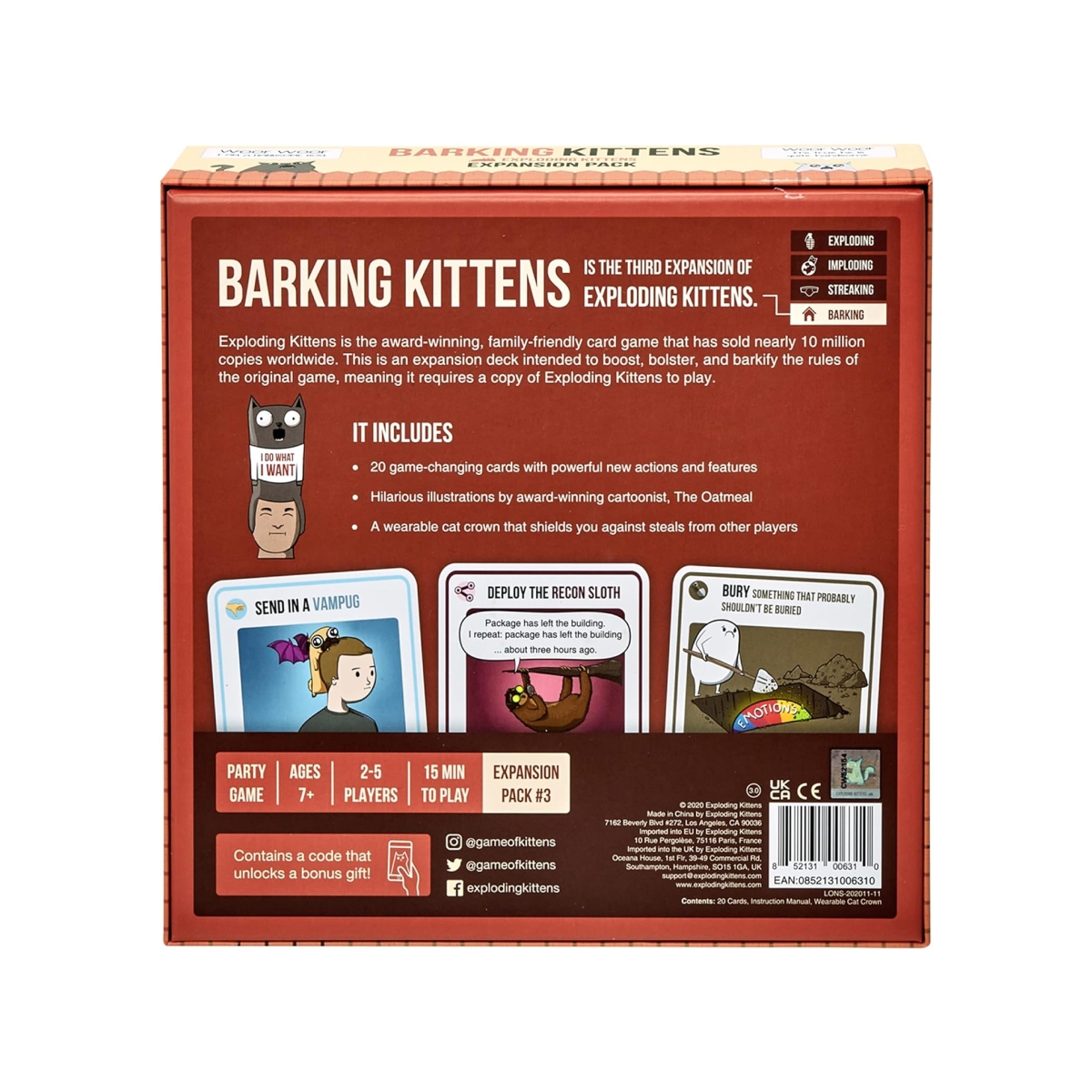 Exploding Kittens Barking Kittens 