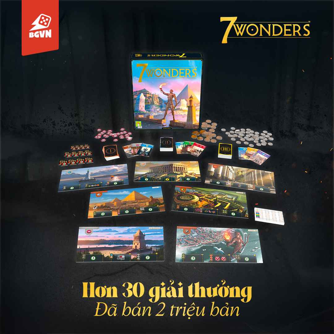 [Hàng mới về] 7 Wonders | Xây dựng văn minh cổ đại | Board game chiến thuật đỉnh cao