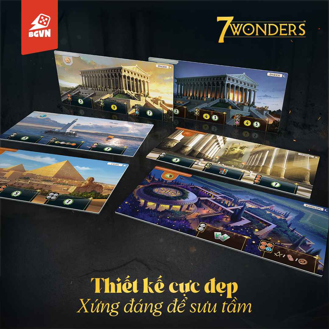 [Hàng mới về] 7 Wonders | Xây dựng văn minh cổ đại | Board game chiến thuật đỉnh cao