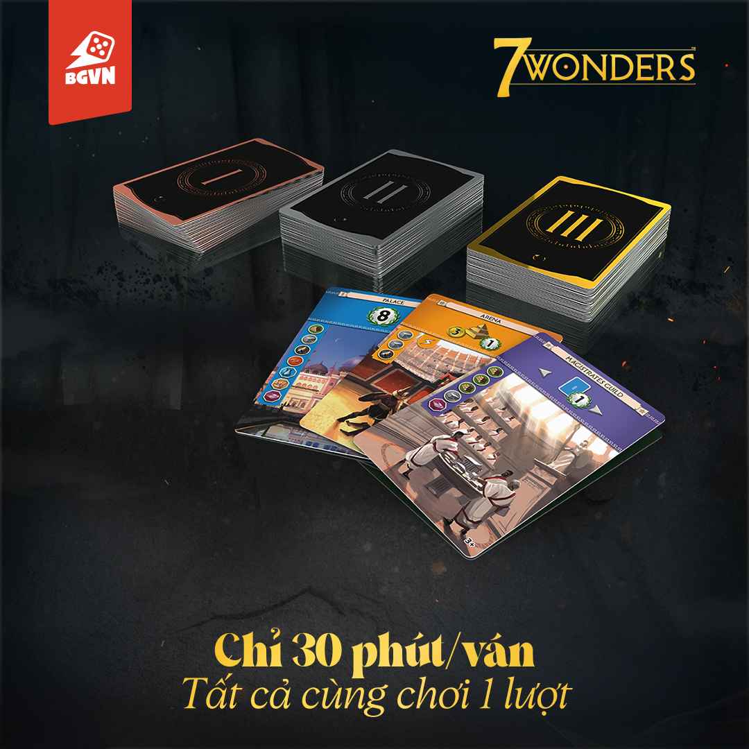 [Hàng mới về] 7 Wonders | Xây dựng văn minh cổ đại | Board game chiến thuật đỉnh cao