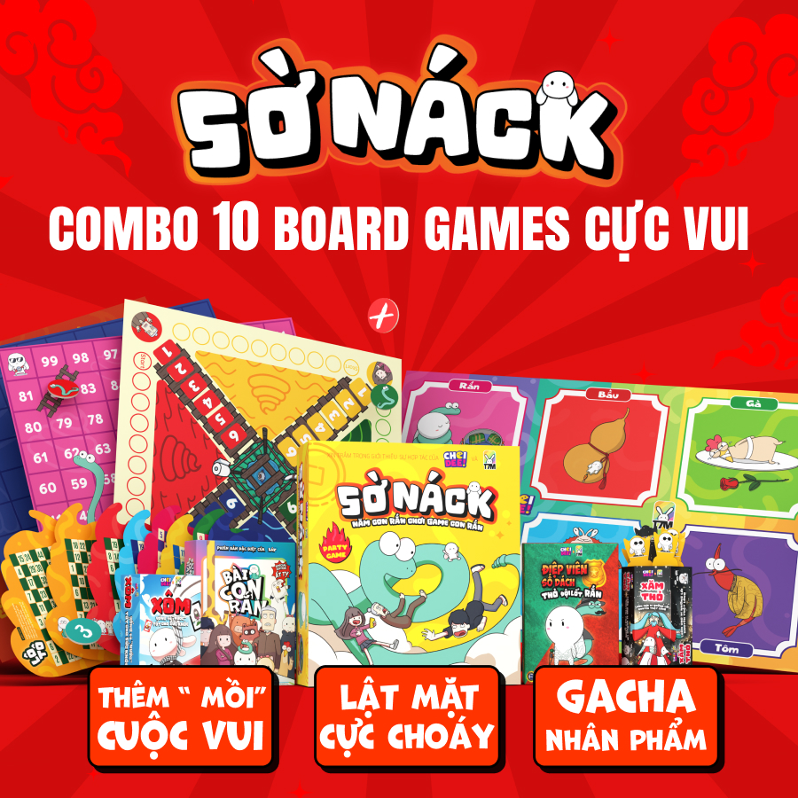Sờ Náck - Combo 10 Board game cực vui từ Choidee x Thỏ bảy màu