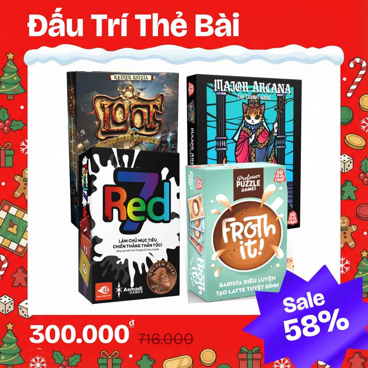 🧠 Combo Đấu Trí Thẻ Bài: Major Arcana + Red7 + Froth It + Loot