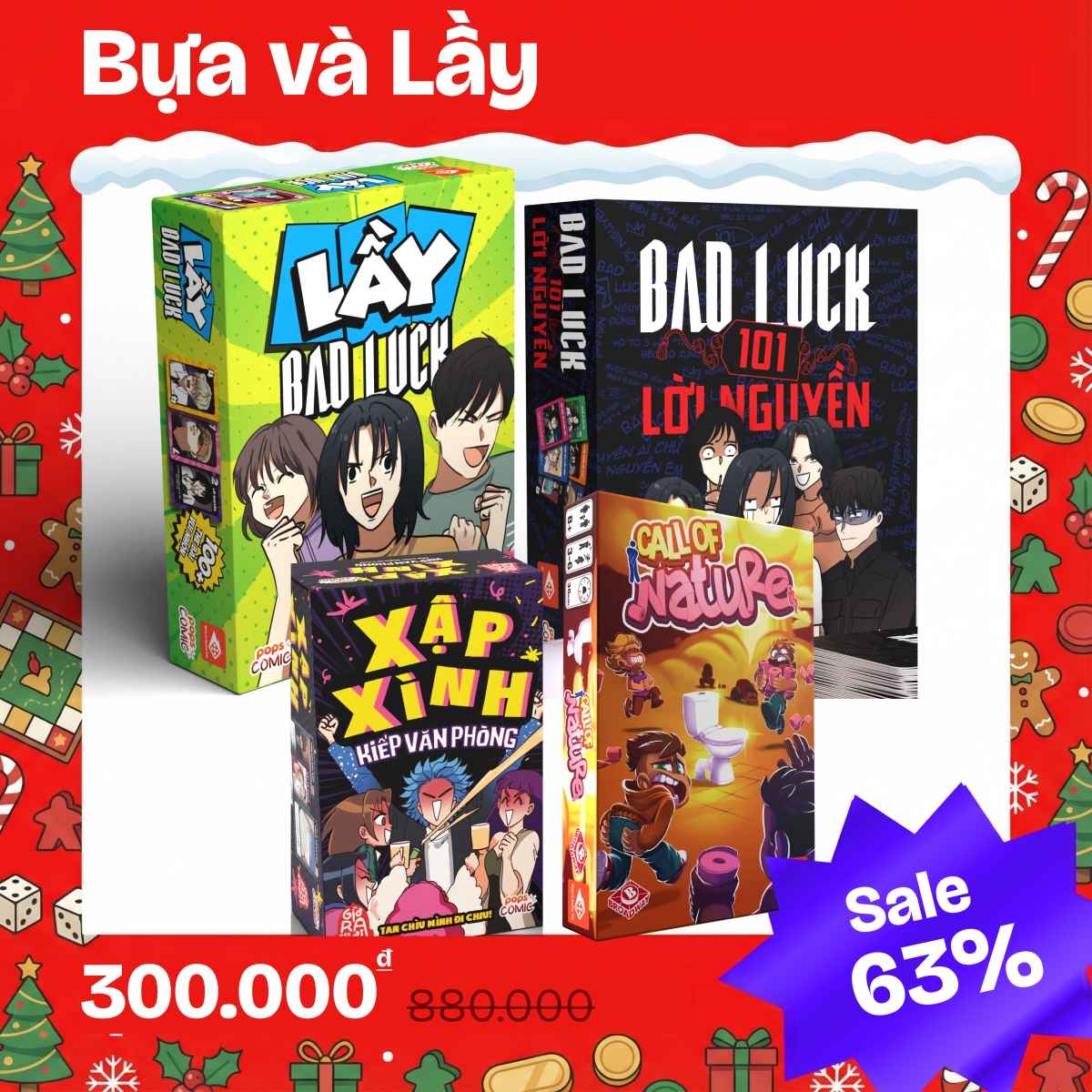 🤣 Combo Bựa và Lầy: Bad Luck Lầy + Bad Luck 101 Lời Nguyền + Xập Xình Kiếp Văn Phòng + Call of Nature