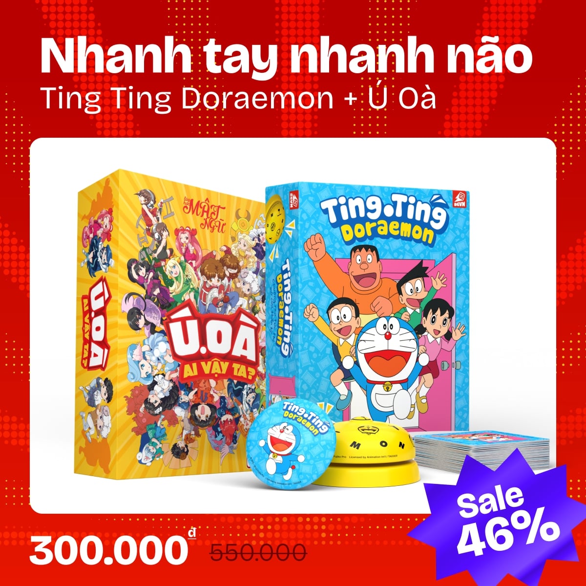 Combo Nhanh Tay Nhanh Não: Ting Ting Doraemon + Ú Oà