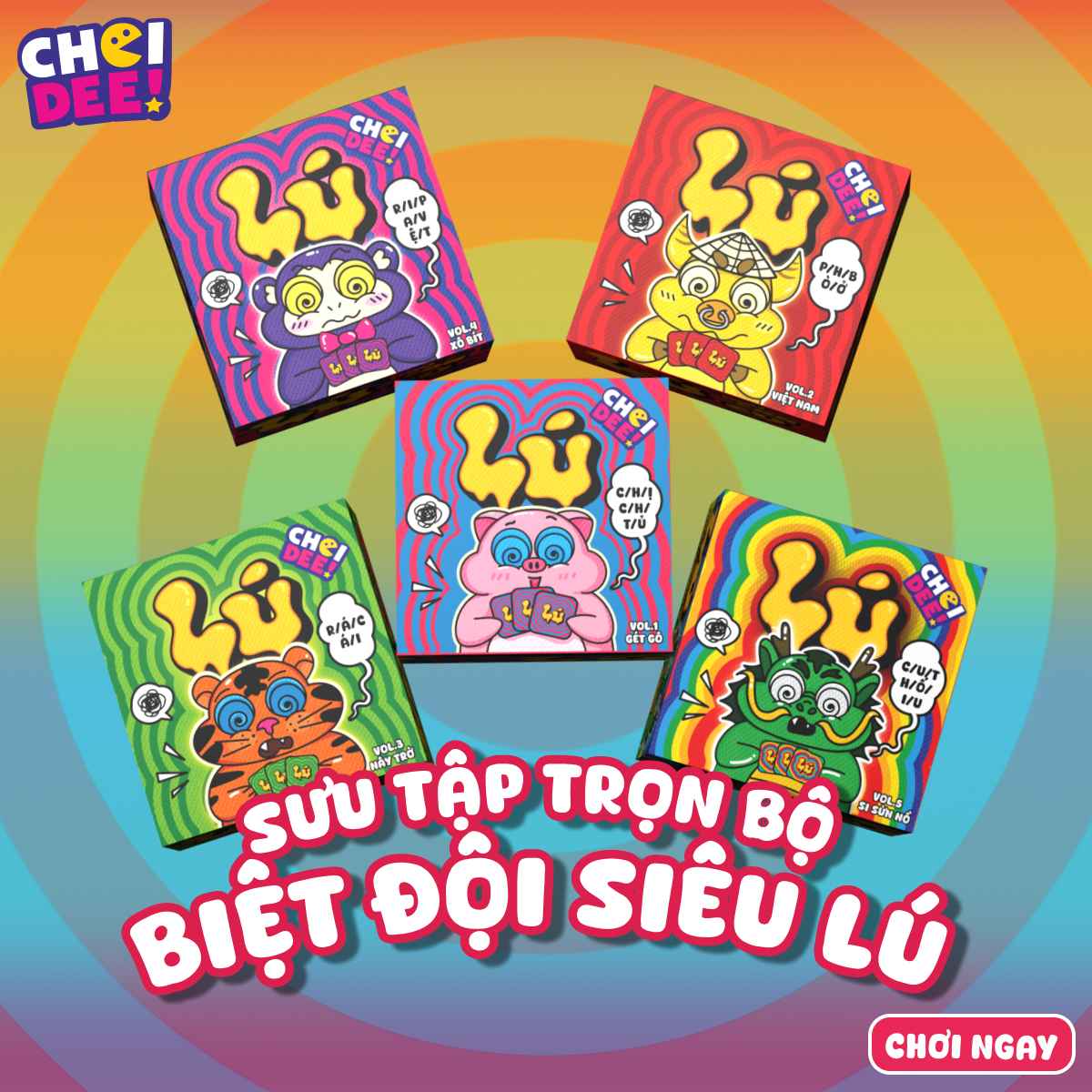 Bộ bài Lú Choidee, Board Game giải đố ngôn từ cực lú, bài meme vua tiếng Việt hài hước