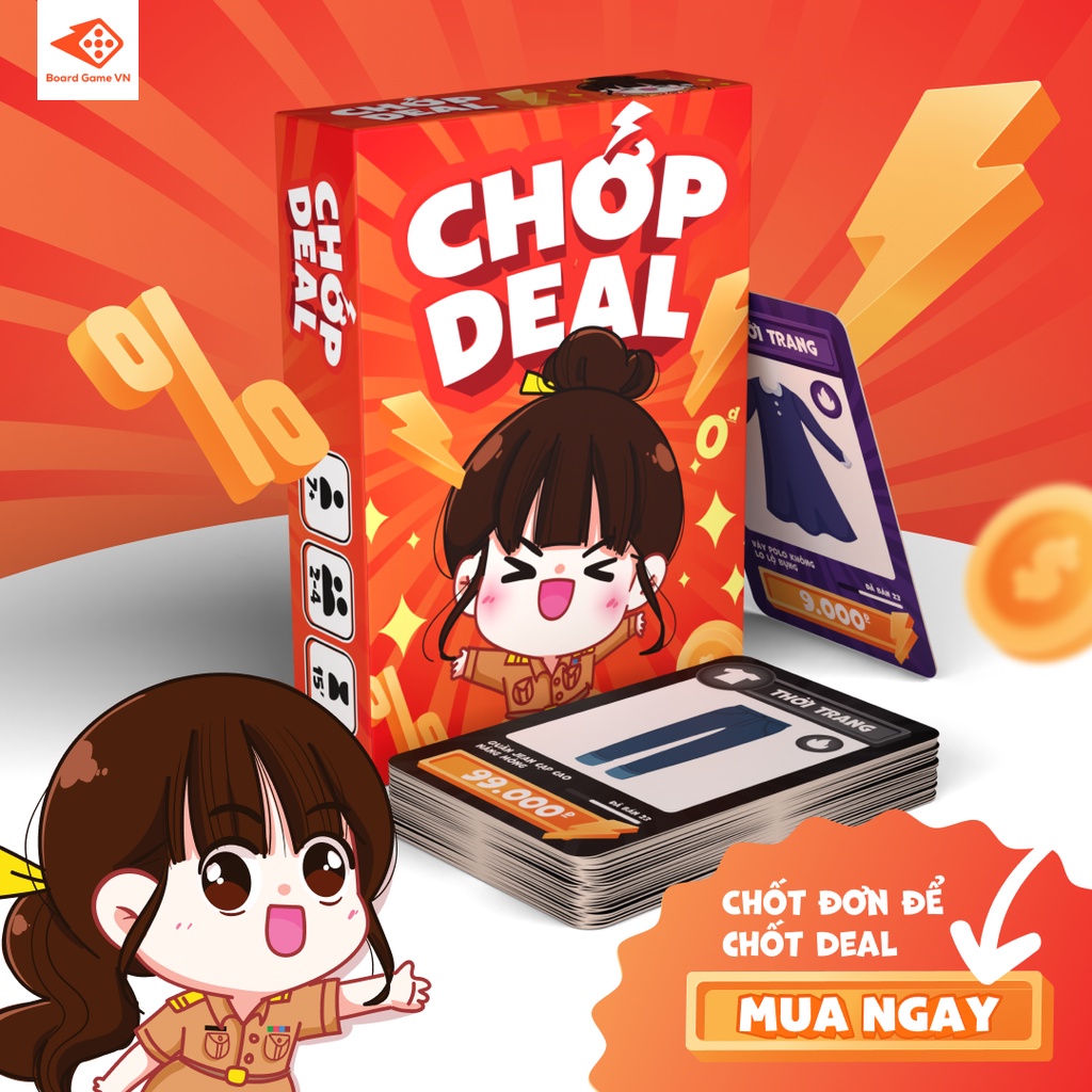 CHỚP DEAL | Boardgame, party game, game thẻ bài | Săn deal ngon nhanh như chớp!