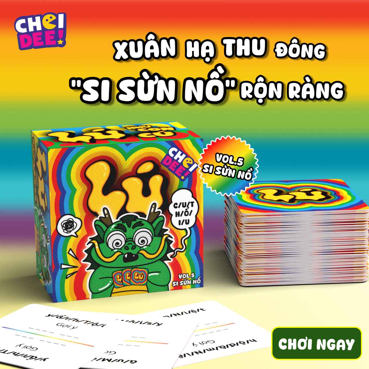 Bộ bài Lú Choidee, Board Game giải đố ngôn từ cực lú, bài meme vua tiếng Việt hài hước