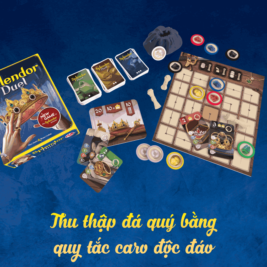 Splendor Duel - Cờ Đá Quý song đấu - Game 2 người hay nhất 2022 - Bản quyền chính hãng