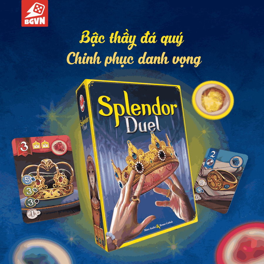 Splendor Duel - Cờ Đá Quý song đấu - Game 2 người hay nhất 2022 - Bản quyền chính hãng