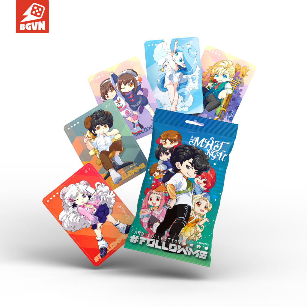 Card bo góc Lớp học mật ngữ #Followme: pack 5 thẻ