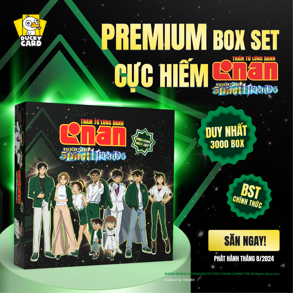 Bộ thẻ bo góc/thẻ sưu tập đặc biệt giới hạn Conan Movie 26: Tàu ngầm sắt màu đen