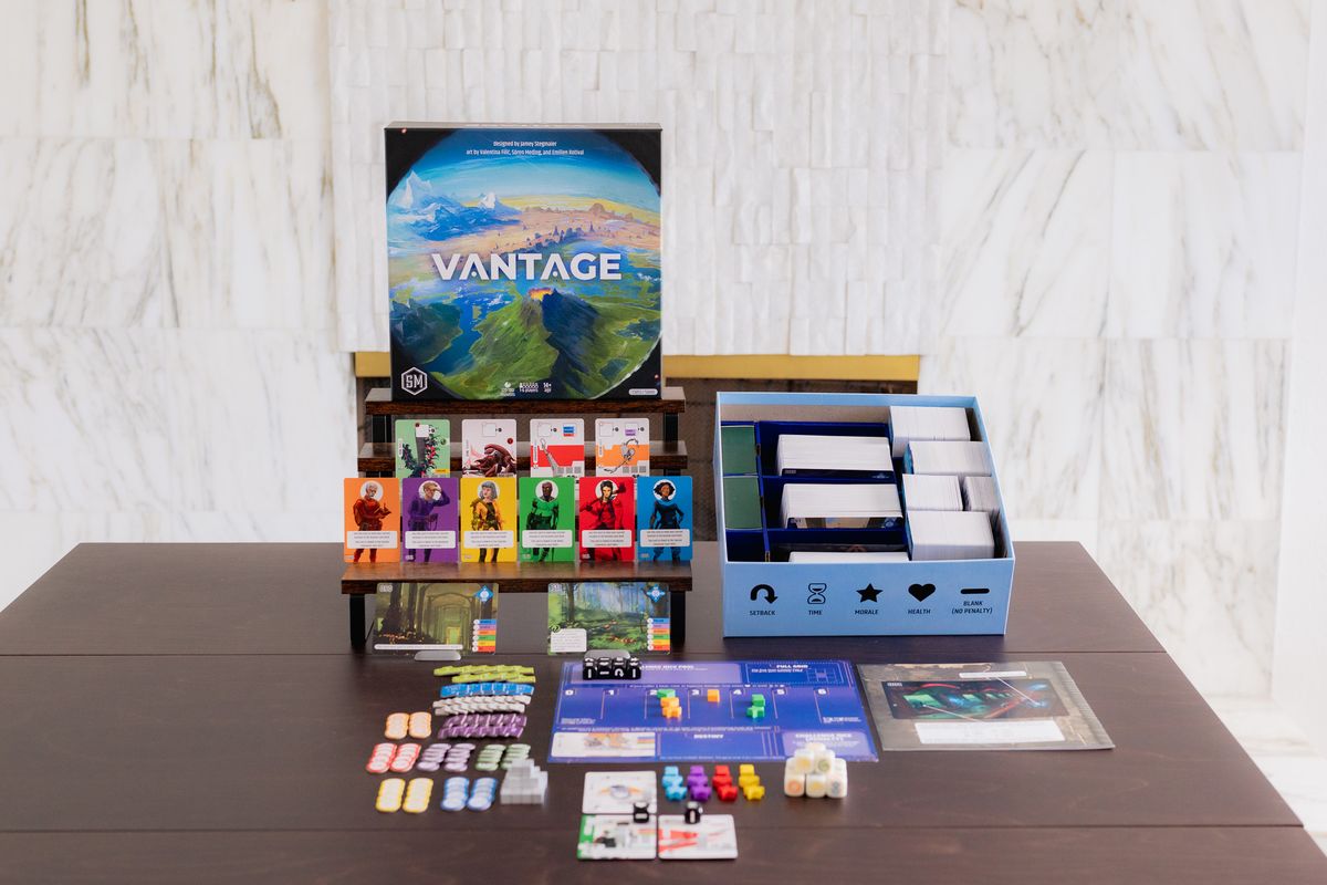 Board Game Vantage – Game chiến thuật khám phá, chơi solo hoặc co-op, chính hãng Stonemaier