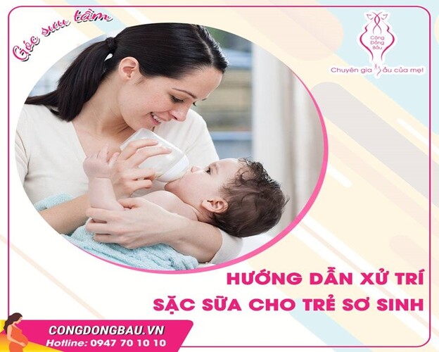 Hướng dẫn xử trí sặc sữa cho trẻ sơ sinh!
