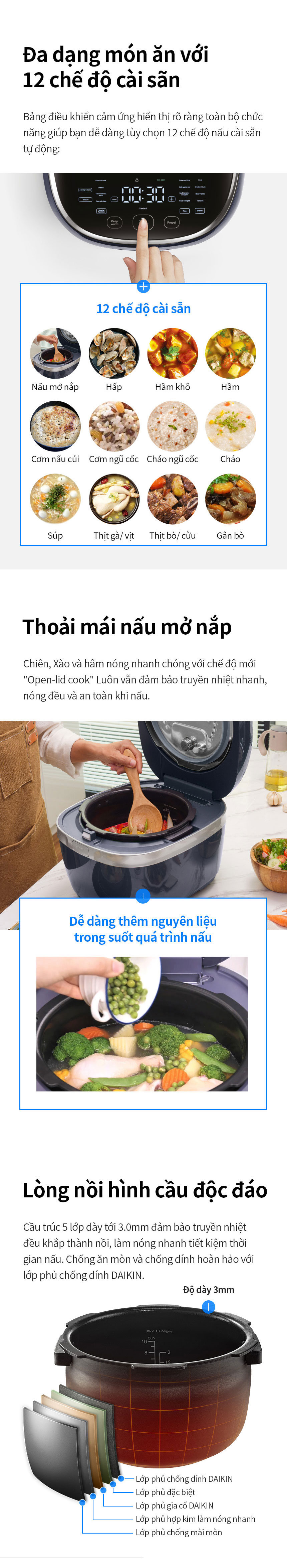 Nồi cơm điện cao tần áp suất LocknLock EJR526GRY 1.8L