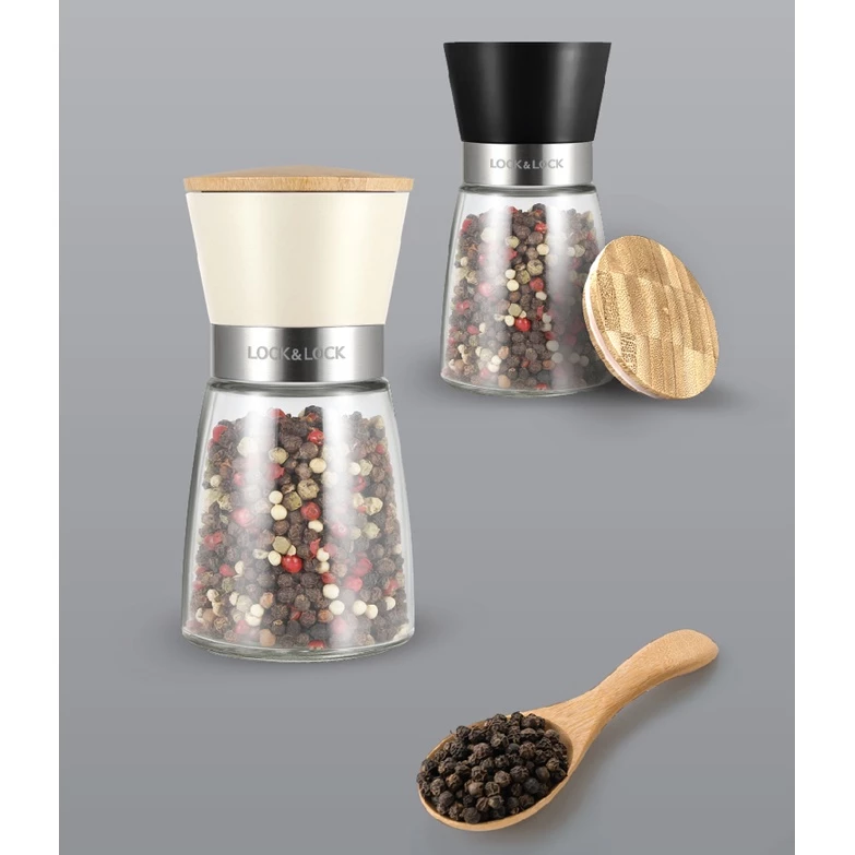 CKO116BLK - Hũ xay tiêu thủy tinh Lock&Lock 170ml - Màu đen