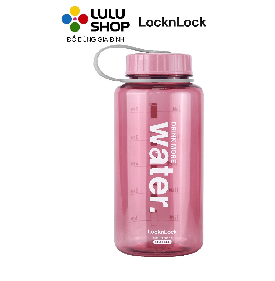 ABF610NPIK - Bình nước LocknLock Helper Bottle 1L - Màu hồng