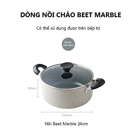 LED4242M-IH - Nồi Beet Marble 24cm