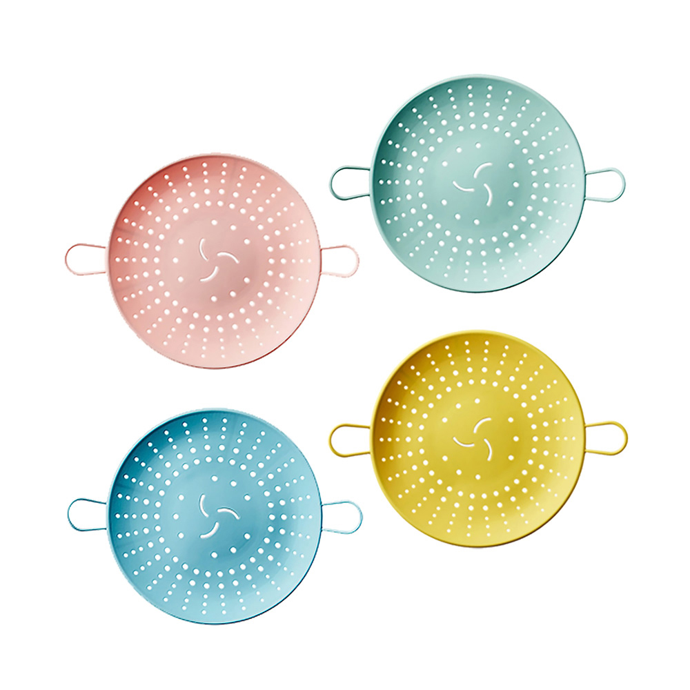 CKT204PIK-Xửng hấp bằng silicone có 2 tay cầm-Màu hồng