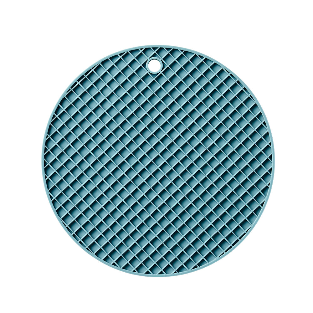 CKT218MIT-Miếng lót nồi hình tròn kiểu tổ ong-Màu xanh bạc hà