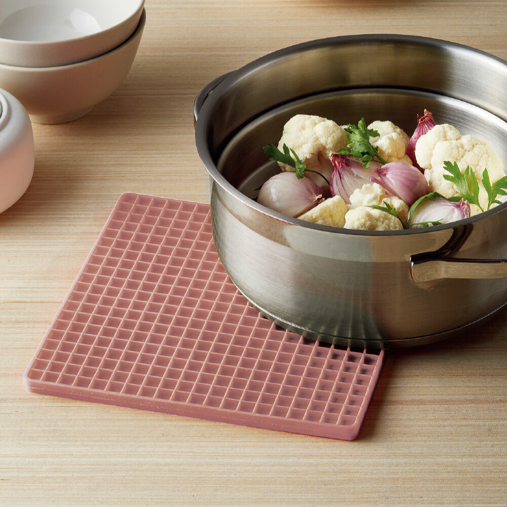 CKT219SBLU-Miếng lót nồi hình vuông kiểu tổ ong-Màu xanh biển