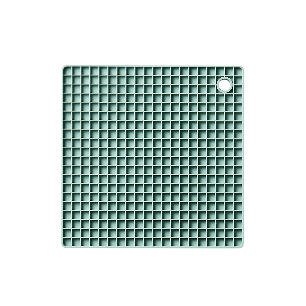 CKT219SBLU-Miếng lót nồi hình vuông kiểu tổ ong-Màu xanh biển