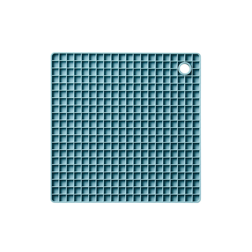 CKT219SBLU-Miếng lót nồi hình vuông kiểu tổ ong-Màu xanh biển