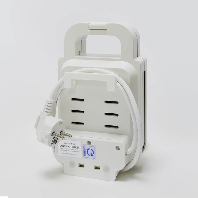 EJB126IVY -  Máy kẹp nướng bánh LocknLock Sandwich maker - 220V, 50Hz, 600W - Màu ngà