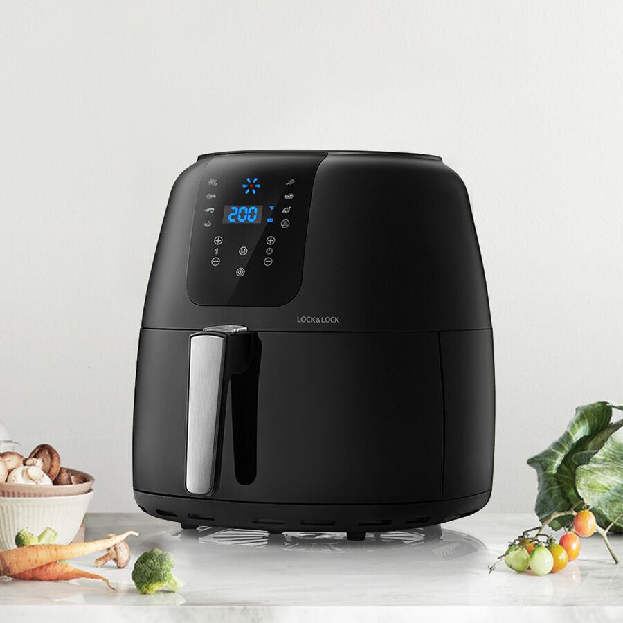 EJF296BLK - Nồi Chiên Không Dầu, Lock&Lock Super Jumbo Air Fryer, 7.2L, 220-240V, 50/60Hz, 1800W- Màu đen