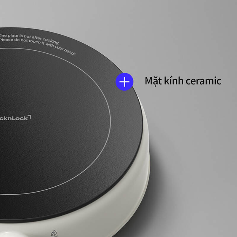 EJI126IVY - Bếp điện từ mini Locknlock Mini induction cooker 220-240V, 50/60Hz, 1500W - Màu ngà