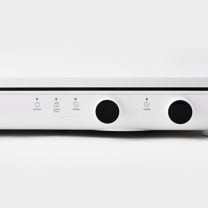 EJI326WHT - Bếp điện từ đôi LocknLock Square double induction, 220-240V, 50/60Hz, 1500W+1300W - Màu trắng