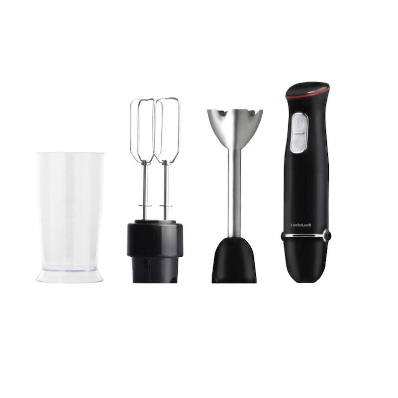 EJM516BLK - Máy xay cầm tay đa năng Lock&Lock Multi-purpose 2 in 1 Hand Blender, 220-240V, 50/60Hz, 1000W - Màu đen